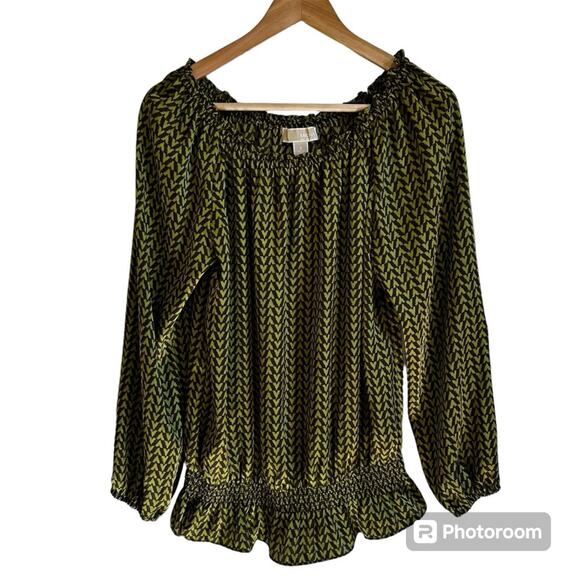 Michael Kors women’s peplum blouse small green - Picture 1 of 8